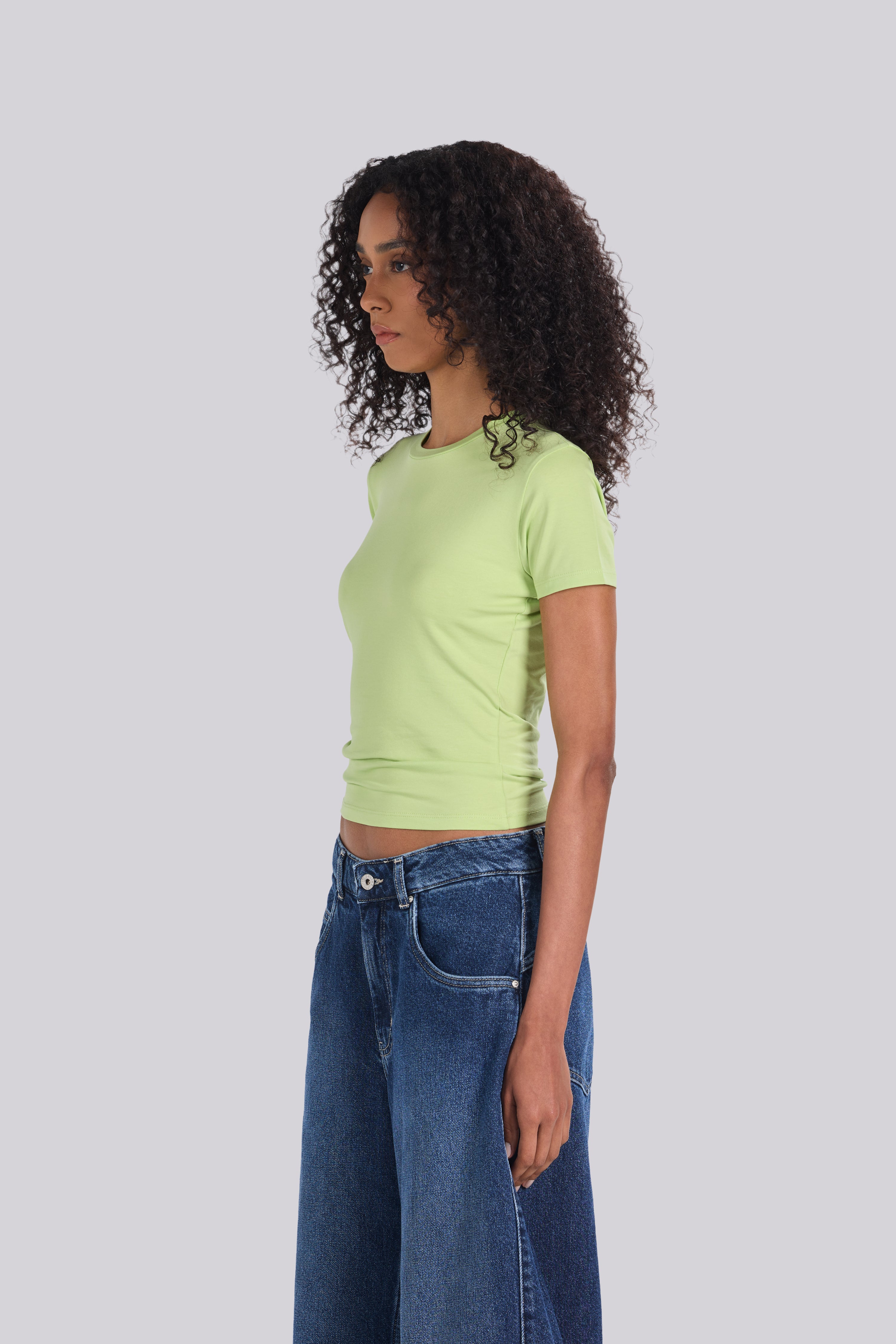SHORT SLEEVE ROUND NECK T-SHIRT KIWI