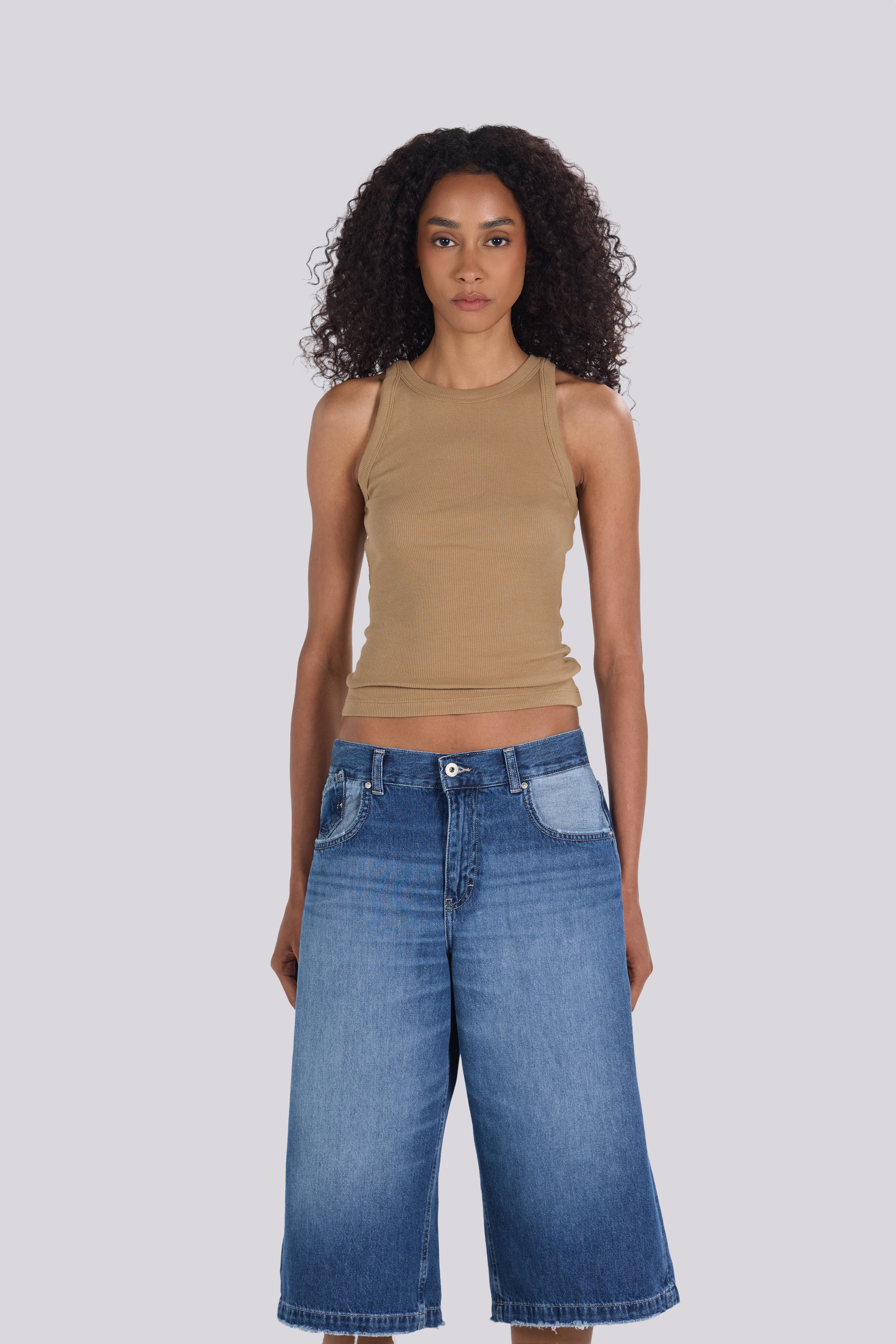 ROUND NECK TANK TOP CAFFE