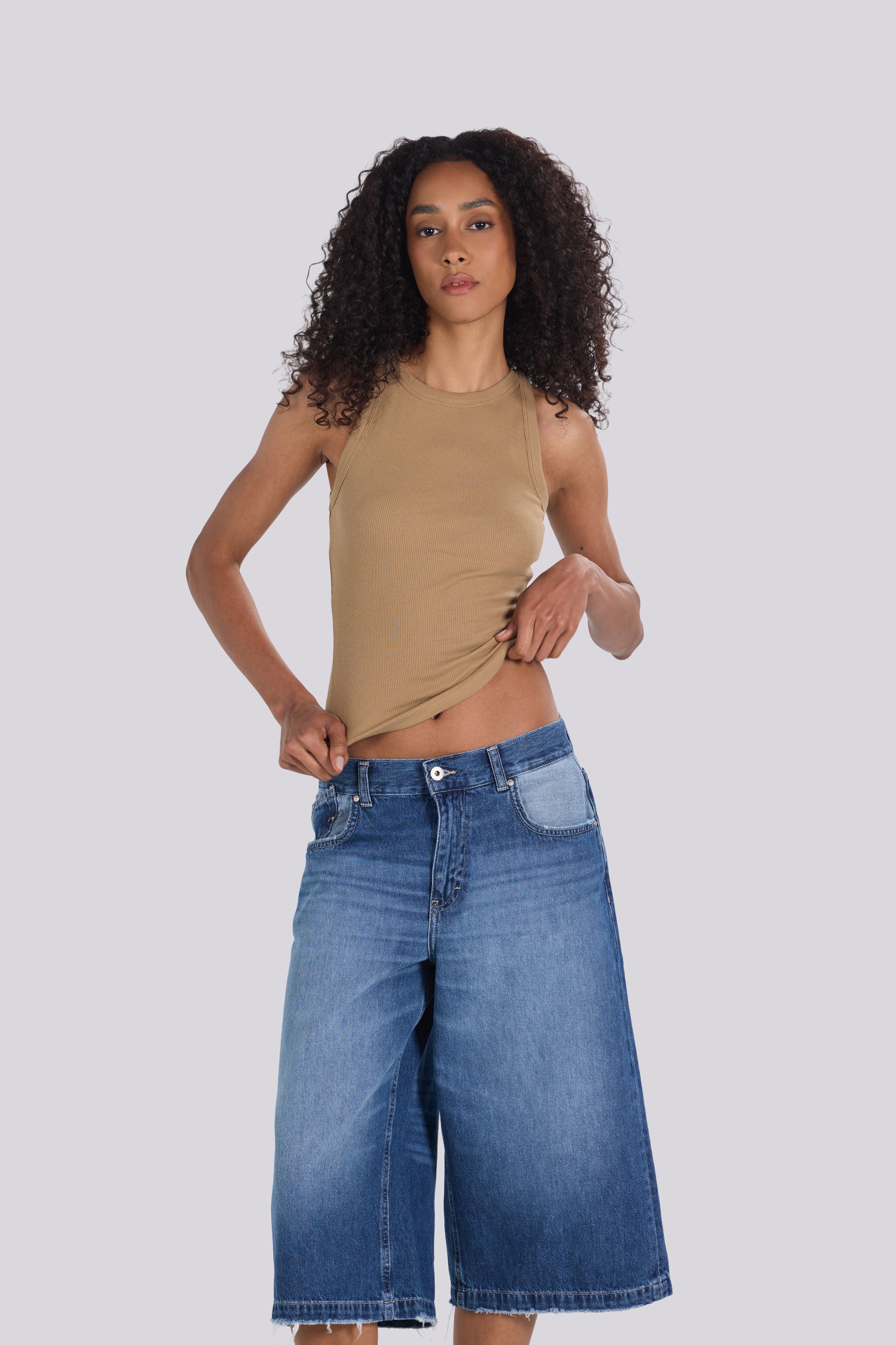 ROUND NECK TANK TOP CAFFE