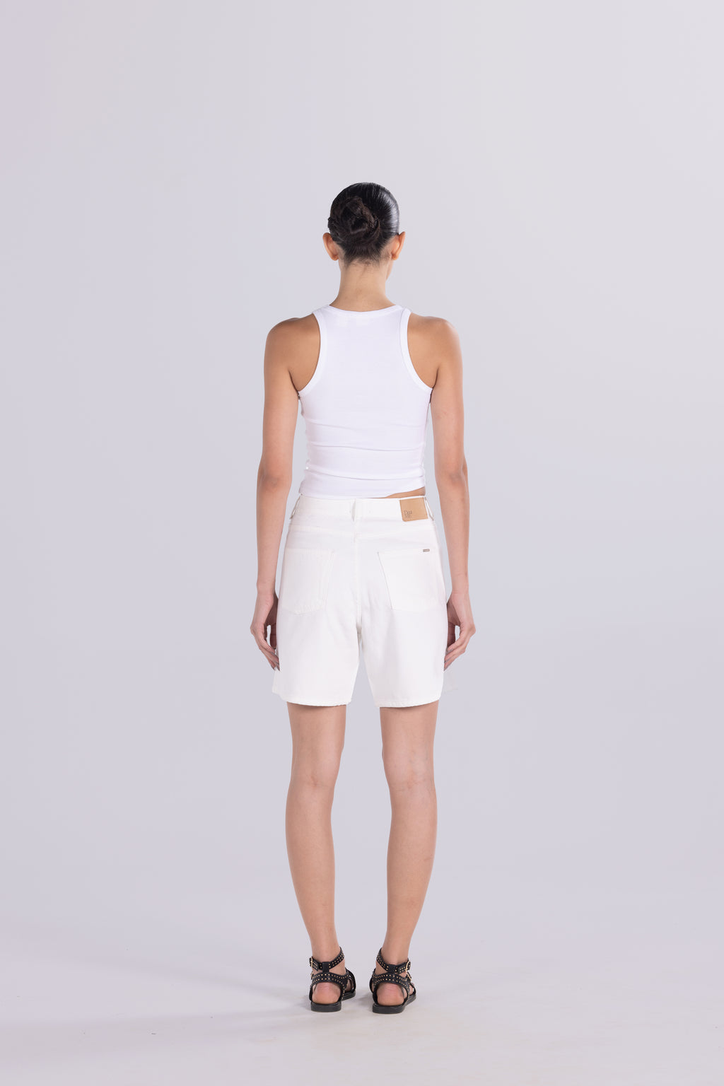 SKY DENIM SHORT WHITE