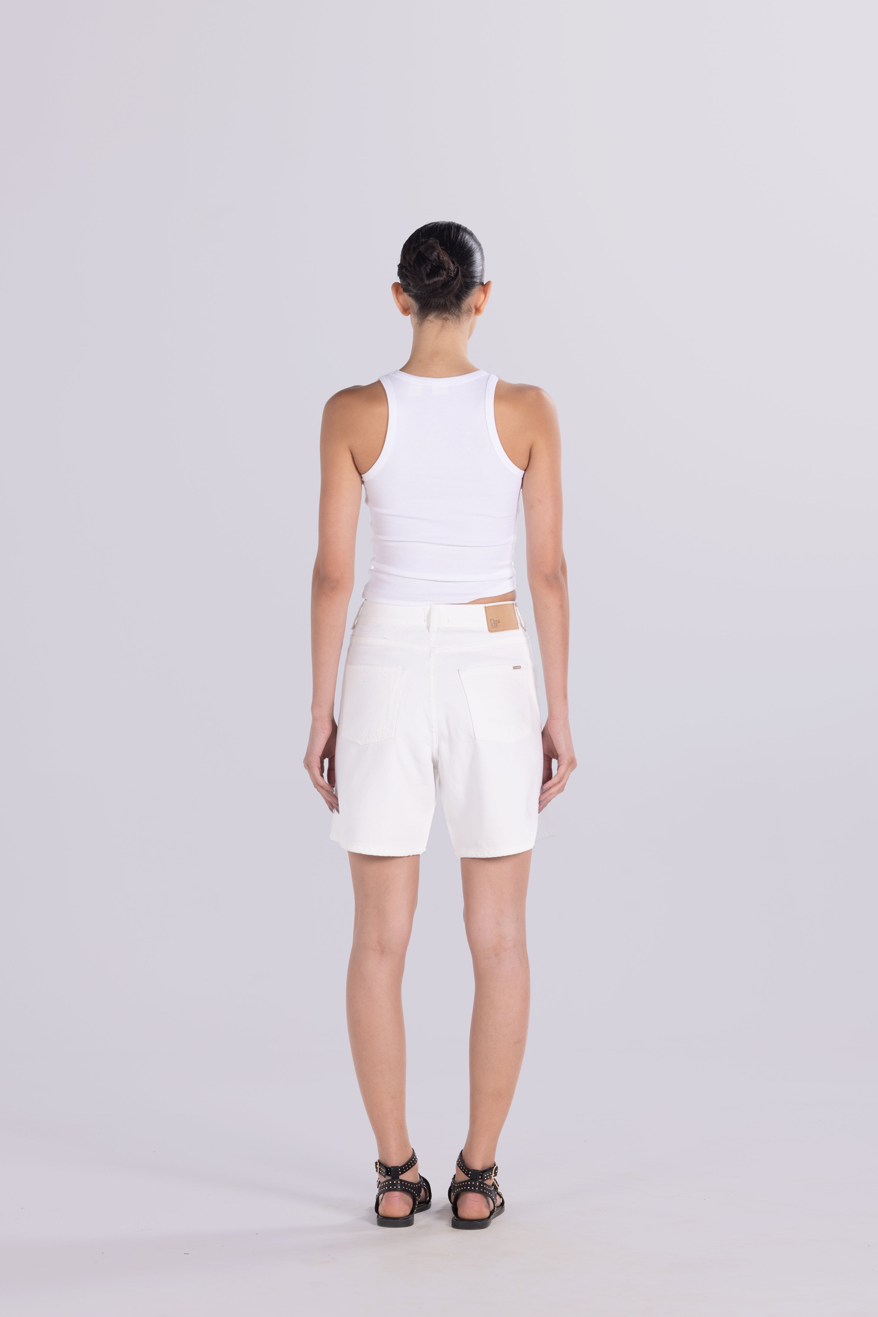 SKY DENIM SHORT WHITE