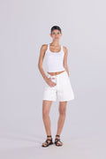 SKY DENIM SHORT WHITE