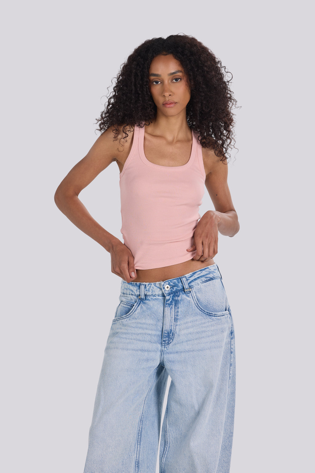 U- NECK TANK TOP CASHMERE