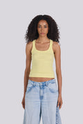 U- NECK TANK TOP YELLOW