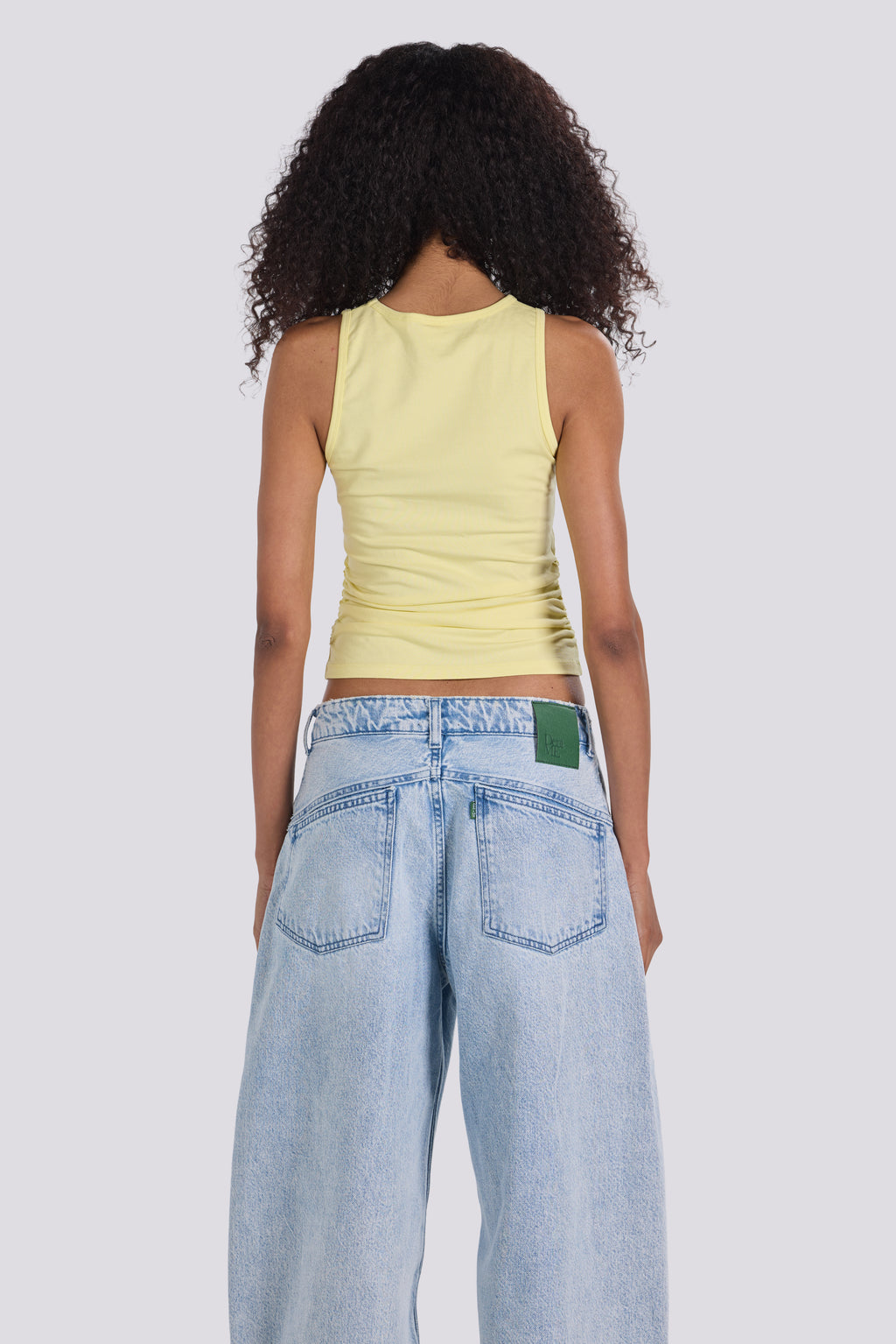 BASIC RUCHED TOP YELLOW