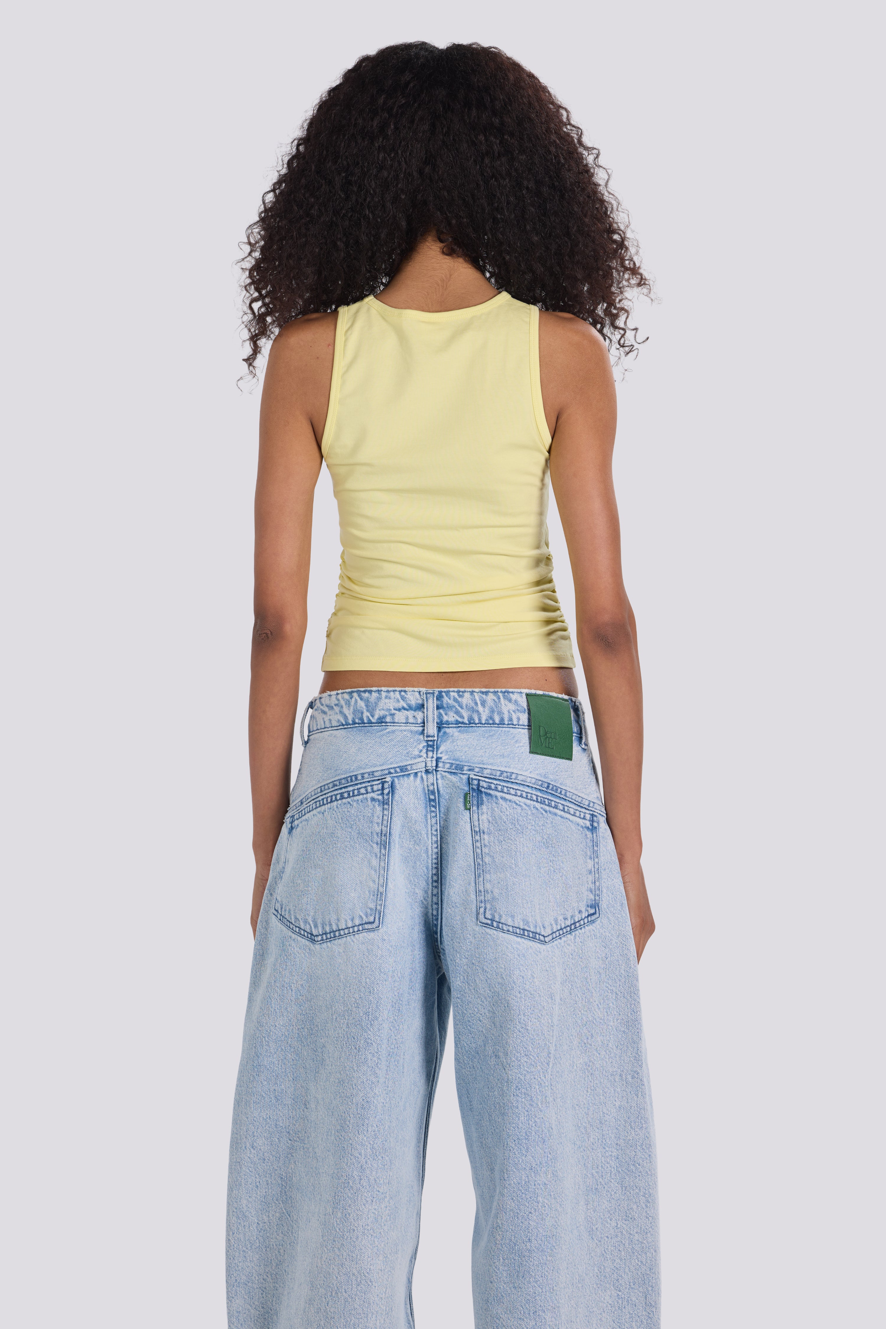 BASIC RUCHED TOP YELLOW