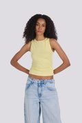 BASIC RUCHED TOP YELLOW