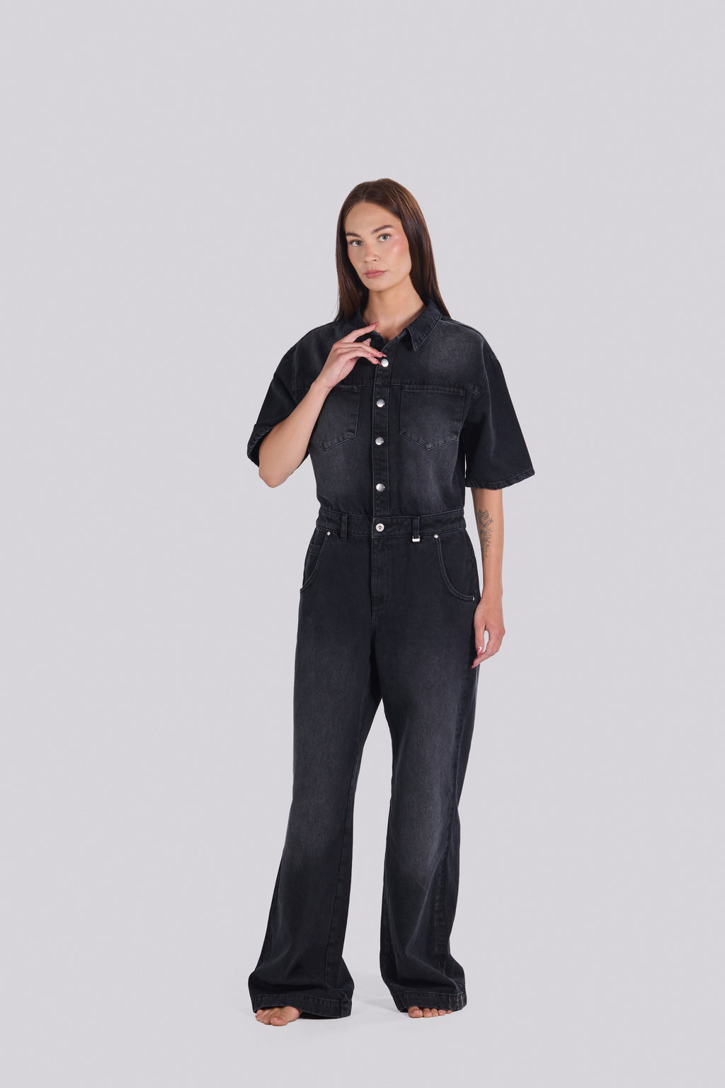 ROMA DENIM JUMPSUIT DBL