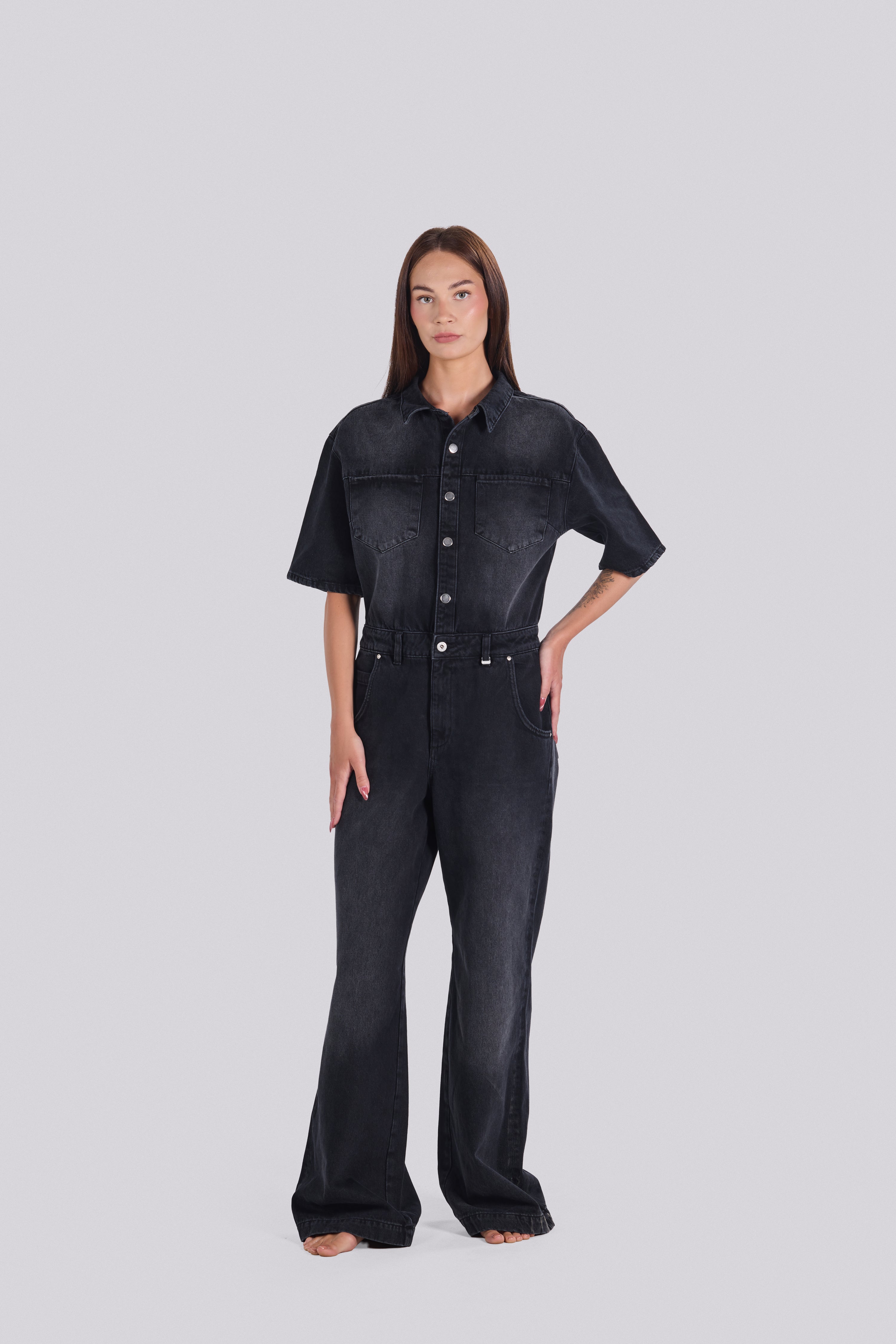 ROMA DENIM JUMPSUIT DBL