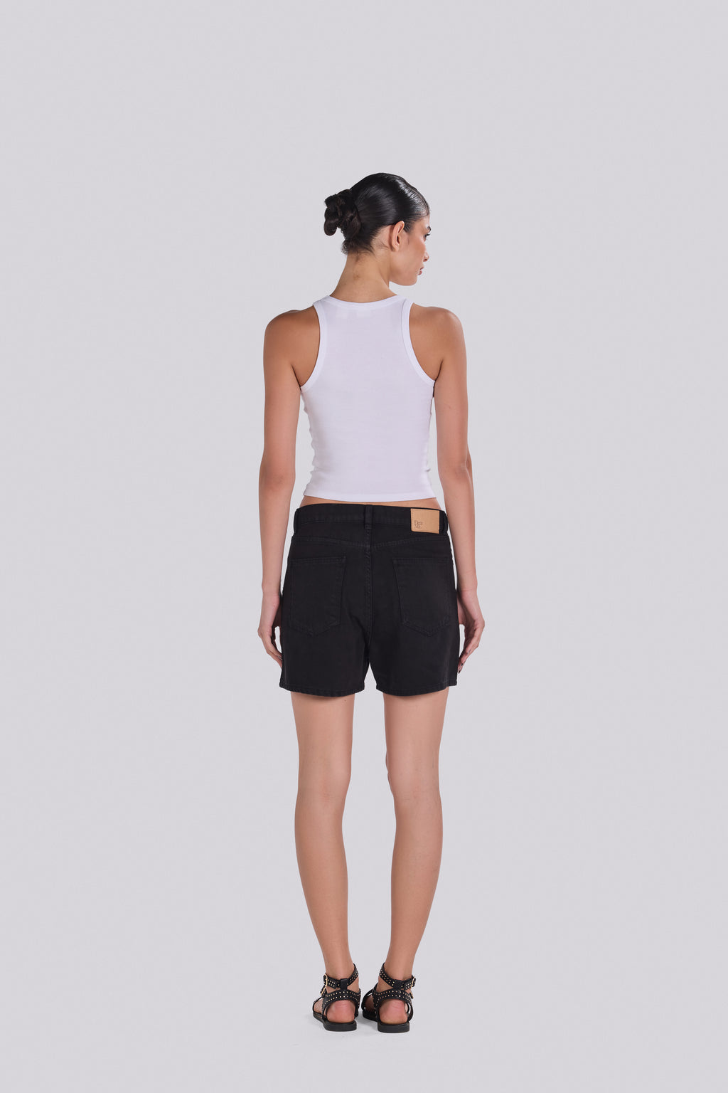 KIM DENIM SHORT BLACK