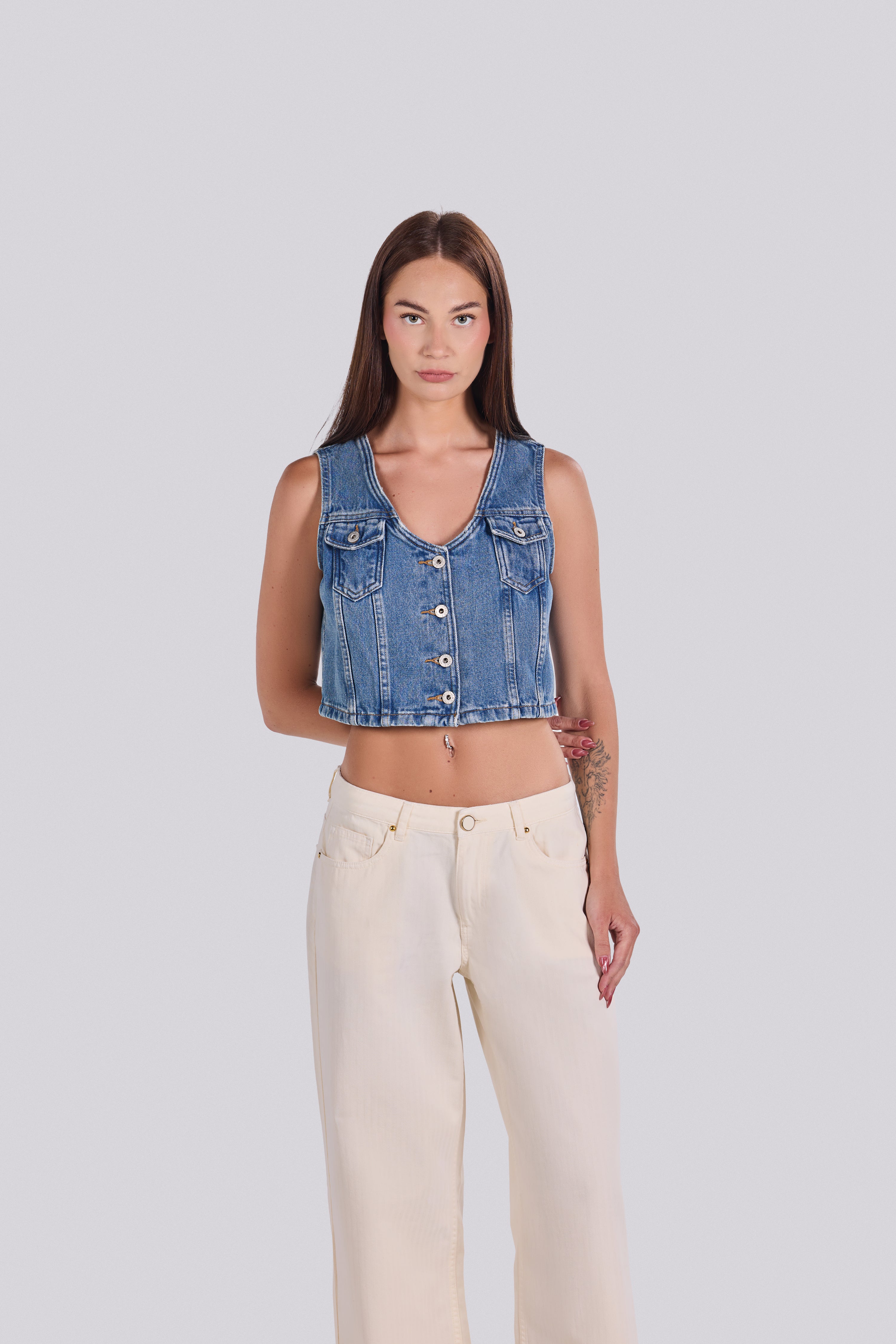 TIA DENIM VEST D2