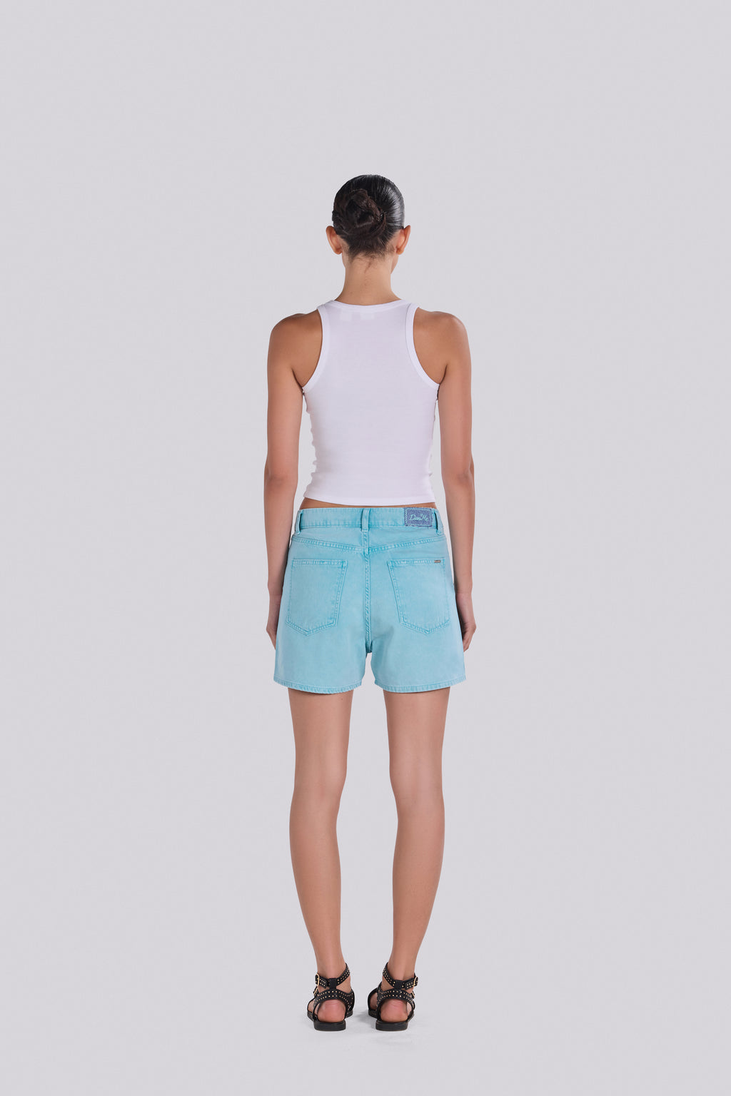 KIM DENIM SHORT TURQUOISE