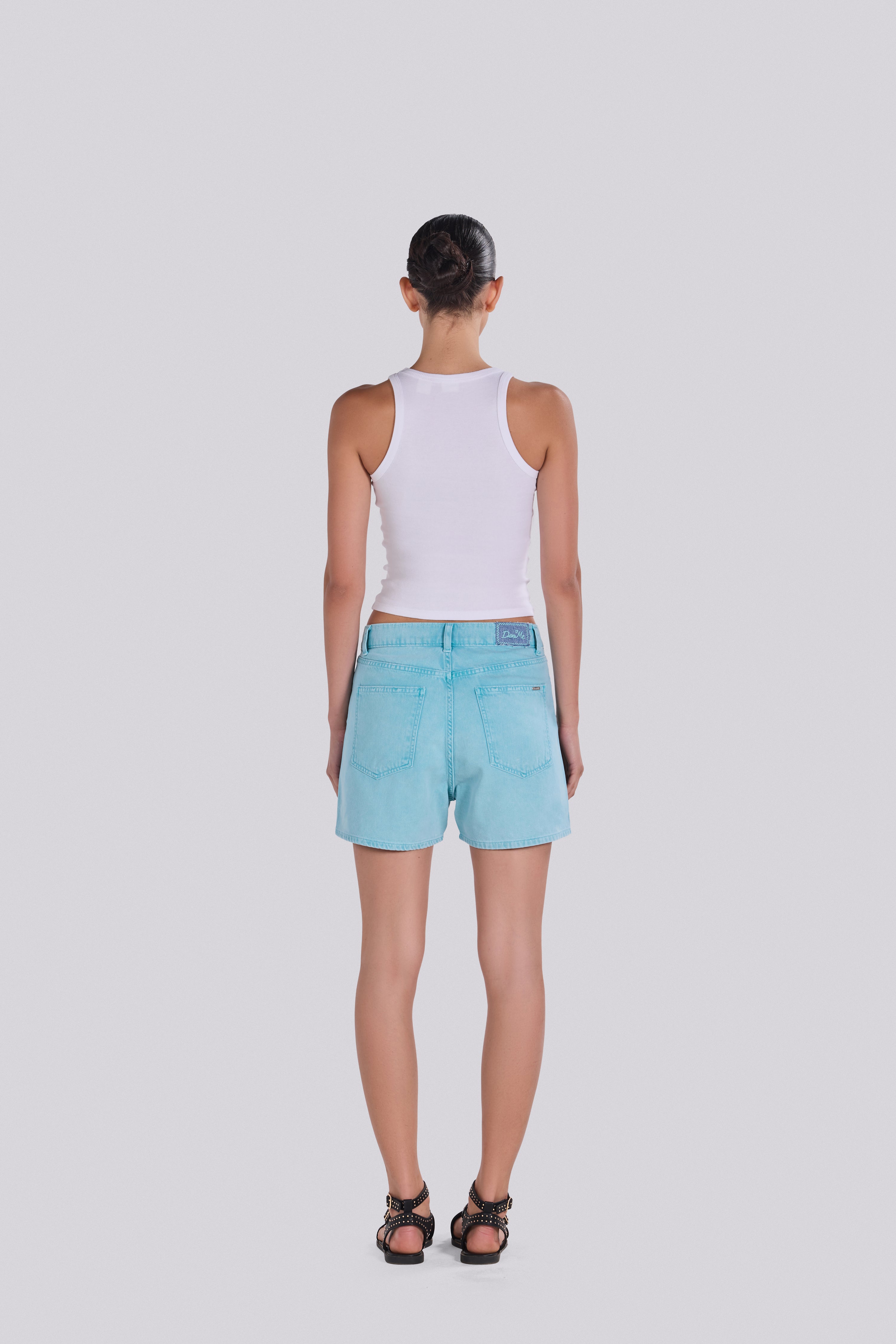 KIM DENIM SHORT TURQUOISE
