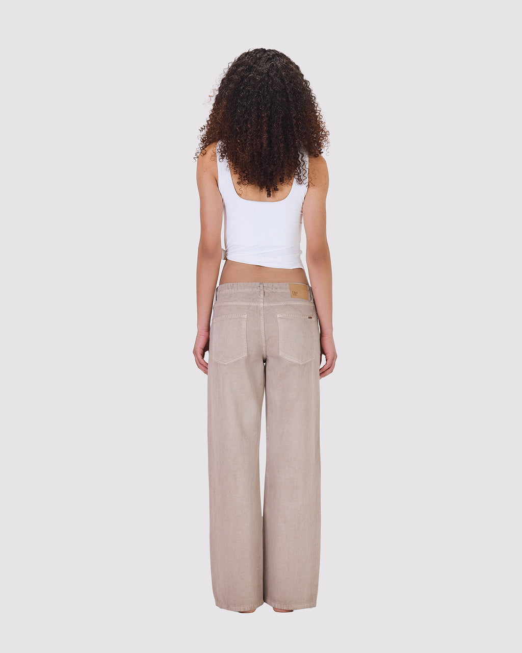 LUCIA - LOOSE DENIM - MID RISE - BAGGY FIT BEIGE
