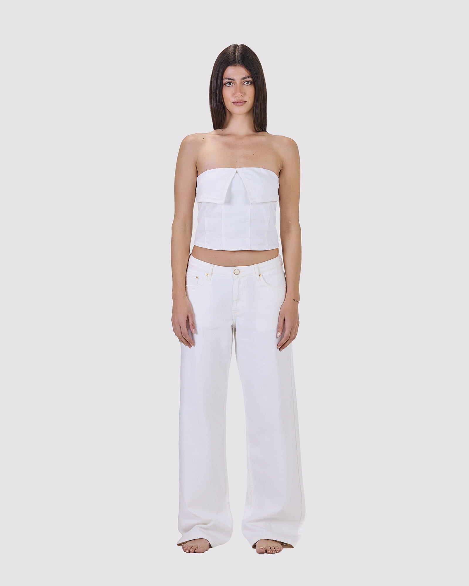 LUCIA - LOOSE DENIM - MID RISE - BAGGY FIT WHITE