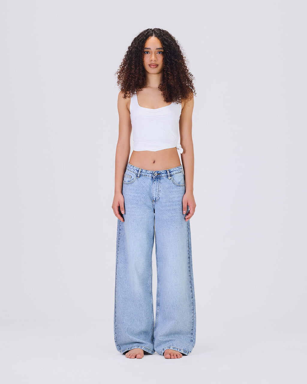 EVA - EXTRA LOOSE DENIM - LOW RISE - BAGGY FIT Glitter D4