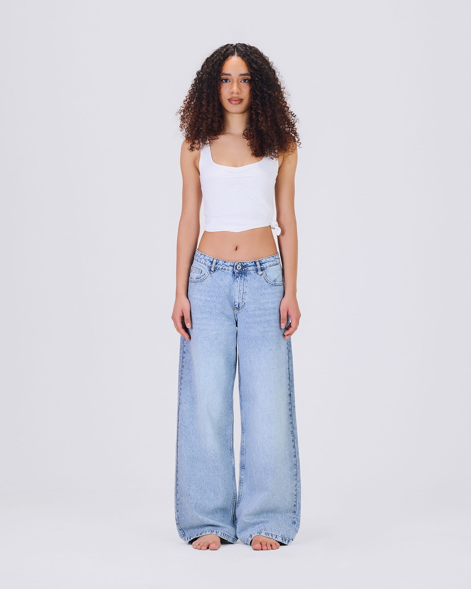 EVA - EXTRA LOOSE DENIM - LOW RISE - BAGGY FIT Glitter D4