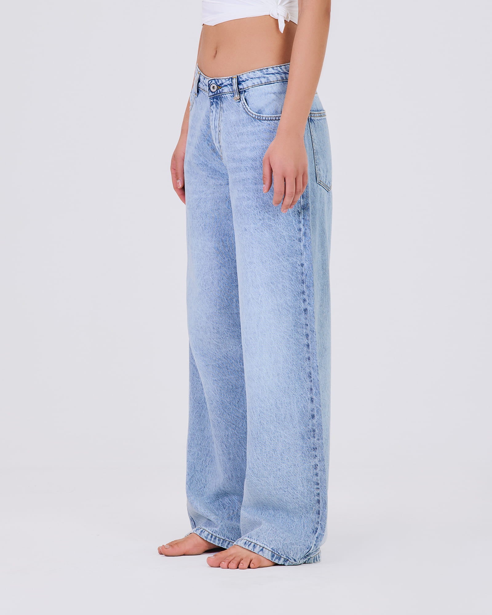 EVA - EXTRA LOOSE DENIM - LOW RISE - BAGGY FIT Glitter D4