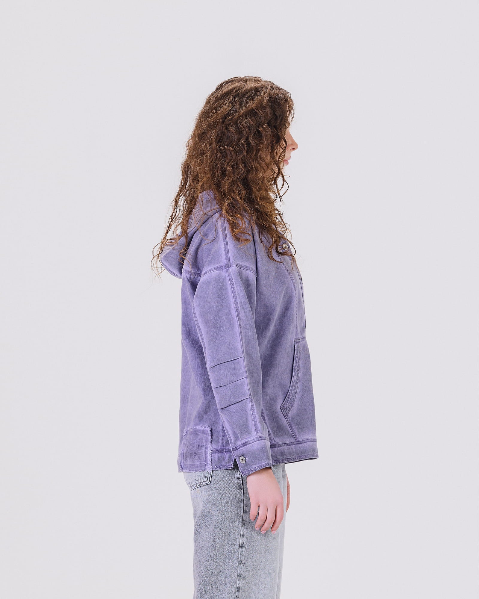 SIA HOODIE DENIM LOOK PURPLE