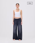 EVA - EXTRA LOOSE DENIM - LOW RISE - BAGGY FIT Glitter DBL