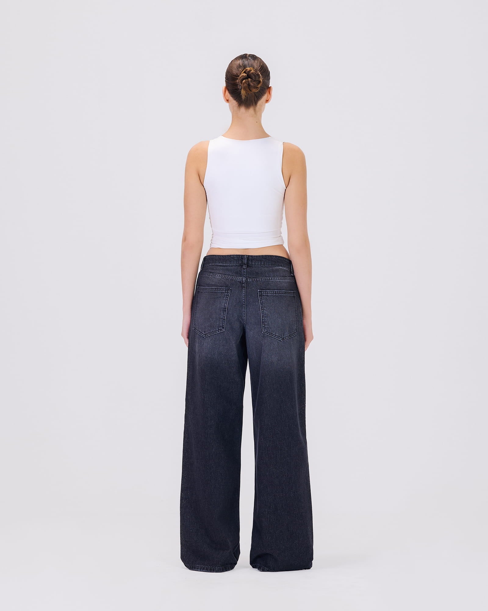 EVA - EXTRA LOOSE DENIM - LOW RISE - BAGGY FIT Glitter DBL