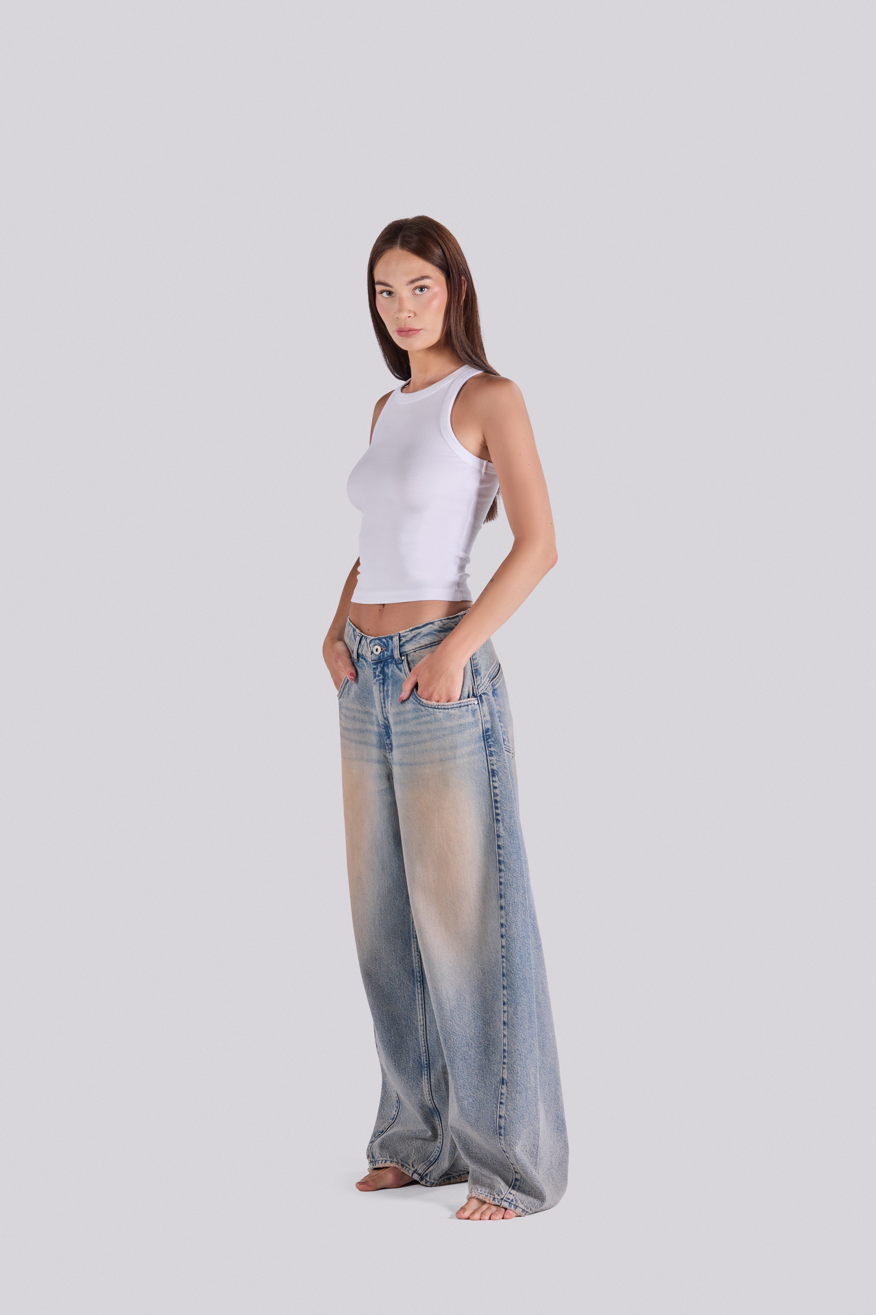 LORA DENIM PANTS ODBR