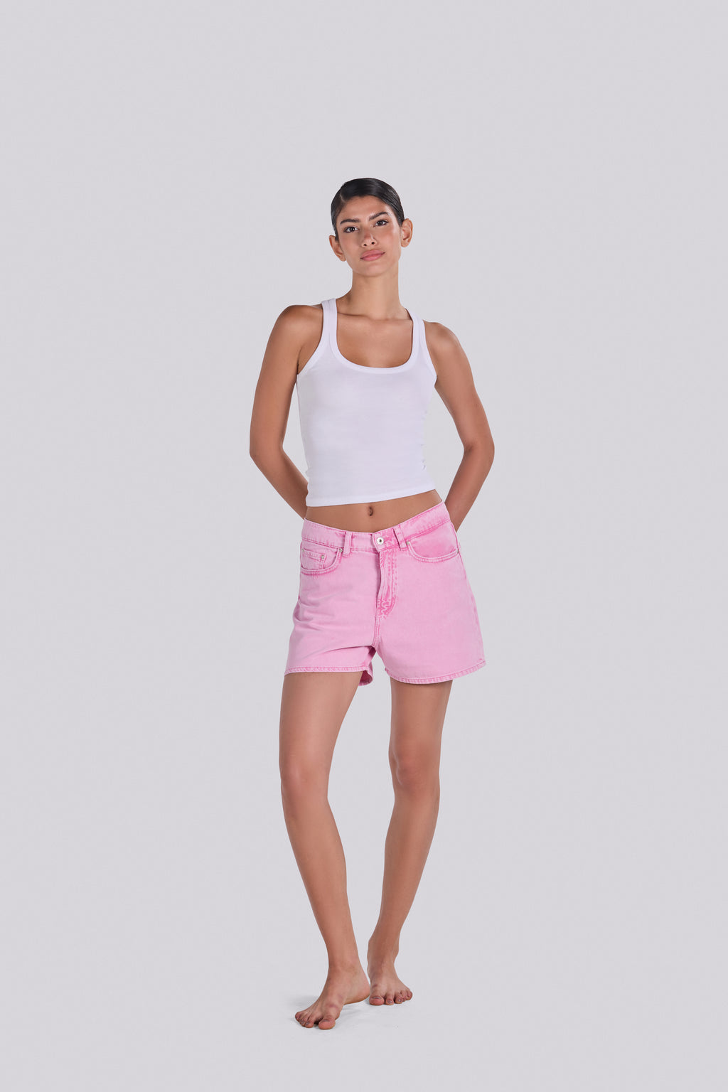 KIM DENIM SHORT ROSE