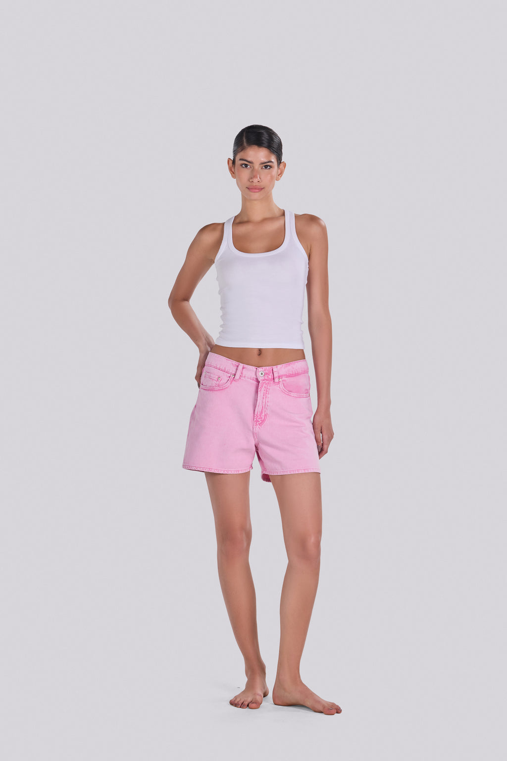 KIM DENIM SHORT ROSE