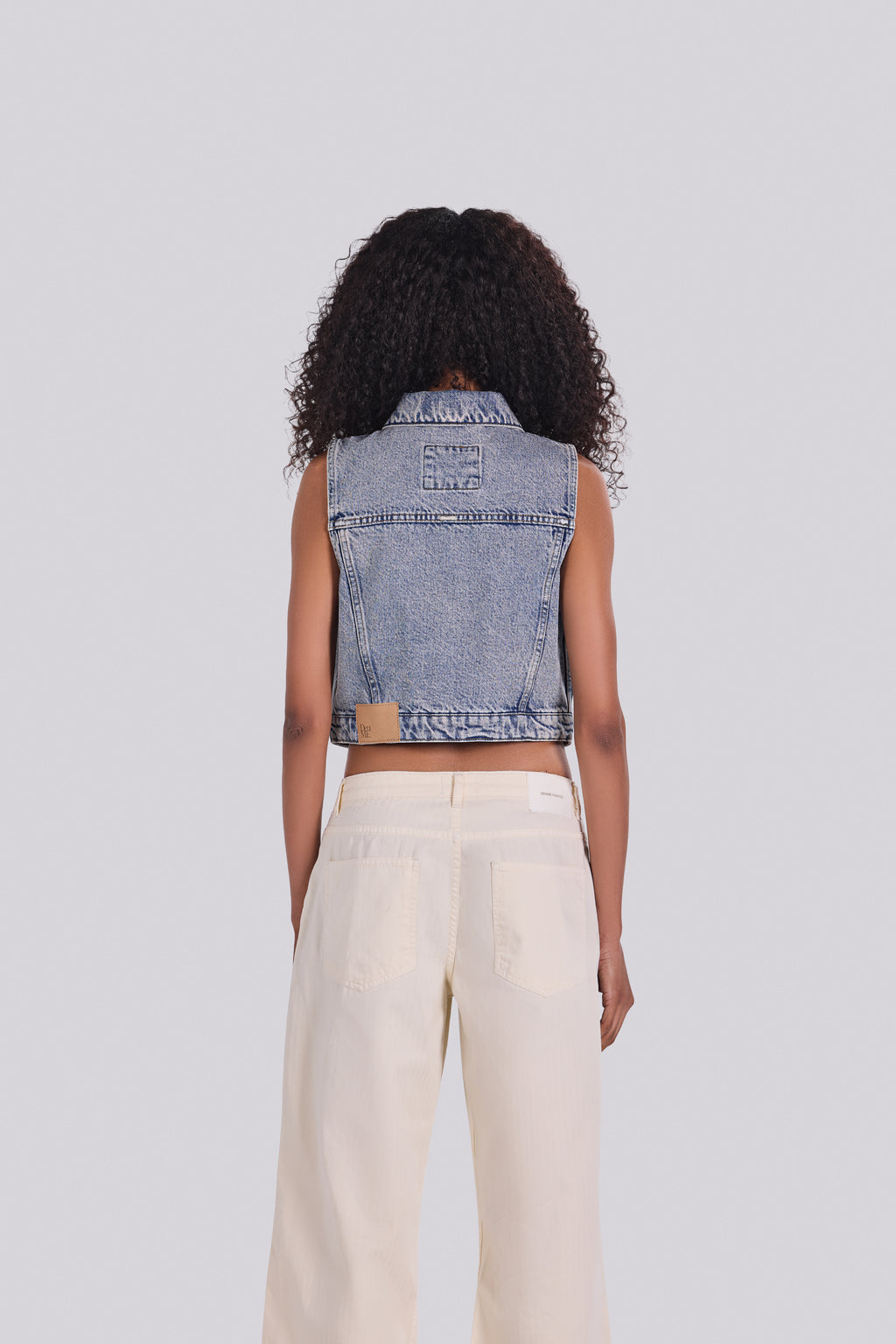 ROSE EMBROIDERED DENIM VEST ODP