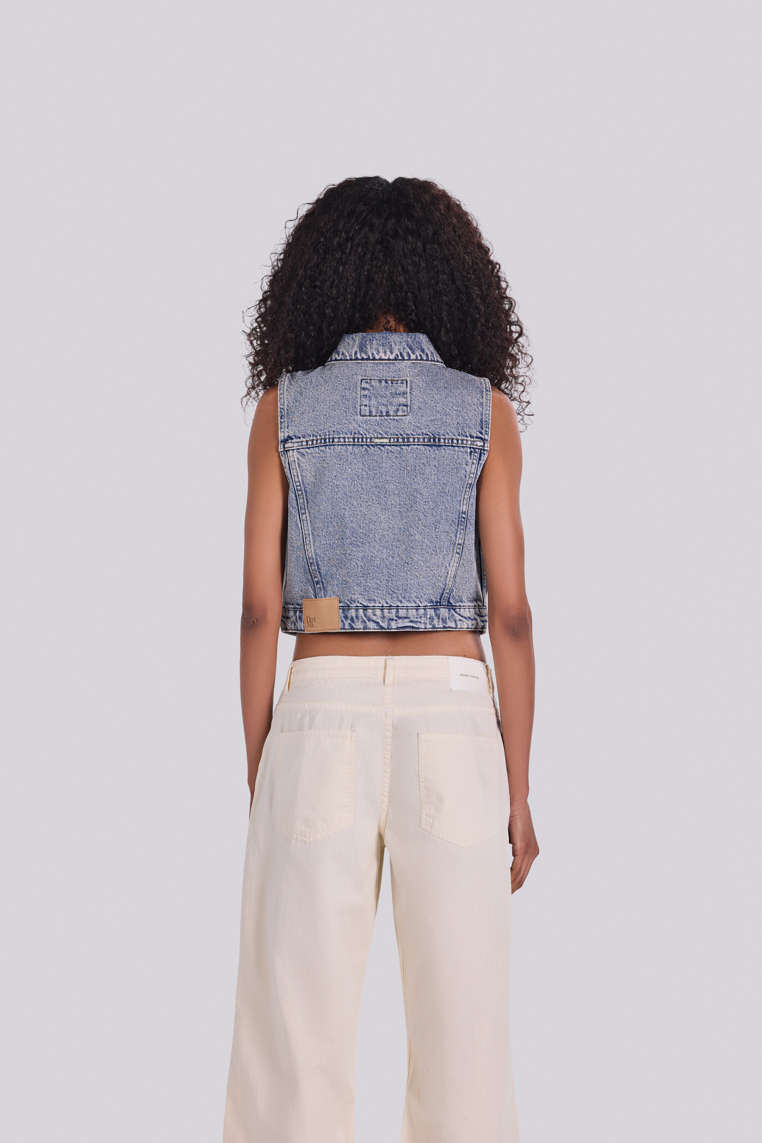 ROSE EMBROIDERED DENIM VEST ODP