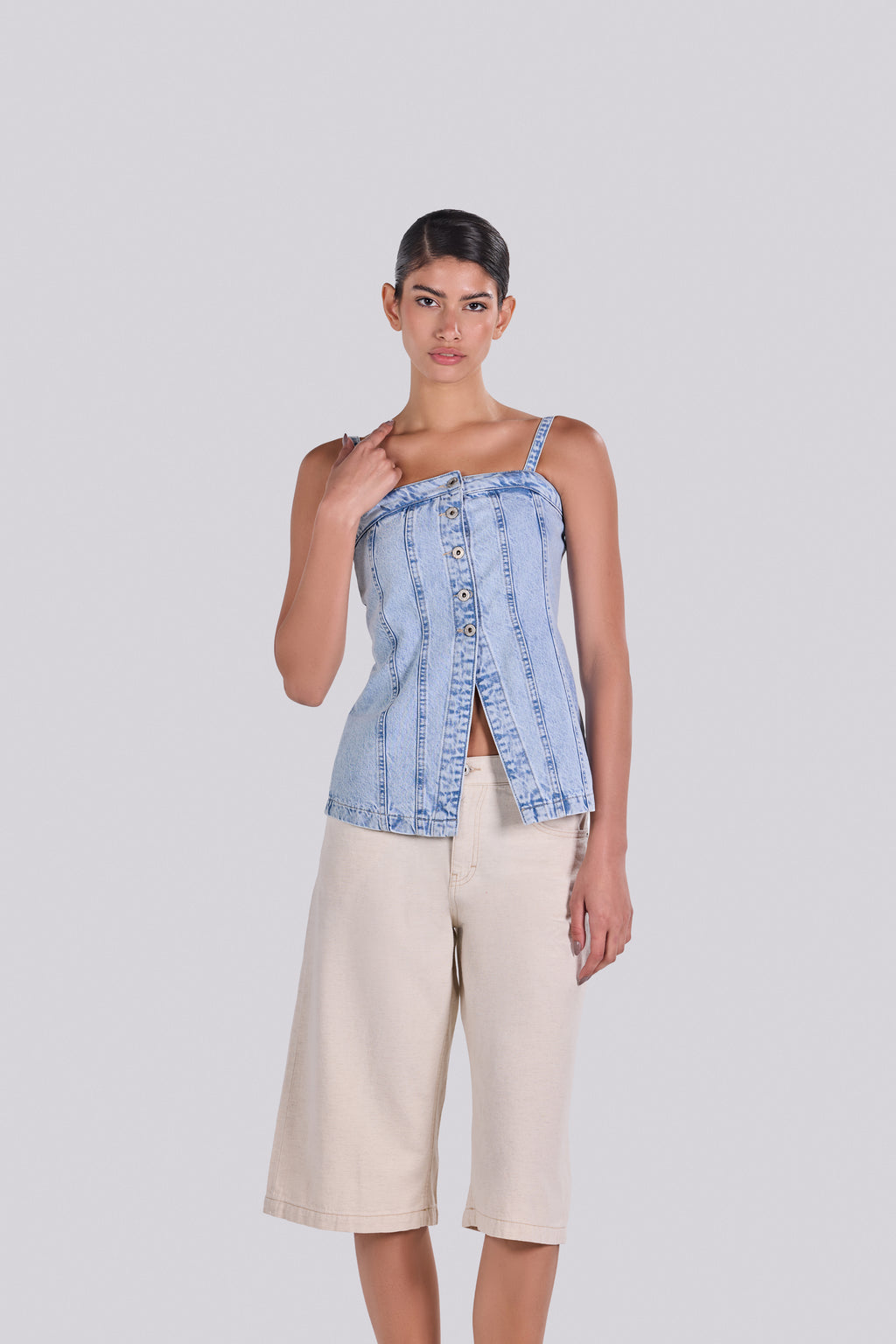 ELENA CORSET DENIM TOP D3