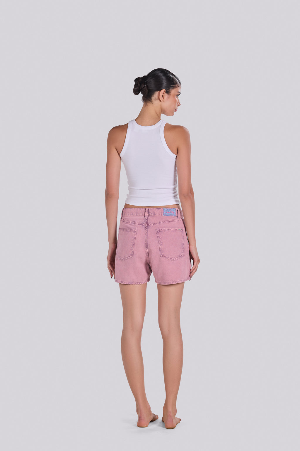 KIM DENIM SHORT LIGHT PURPLE