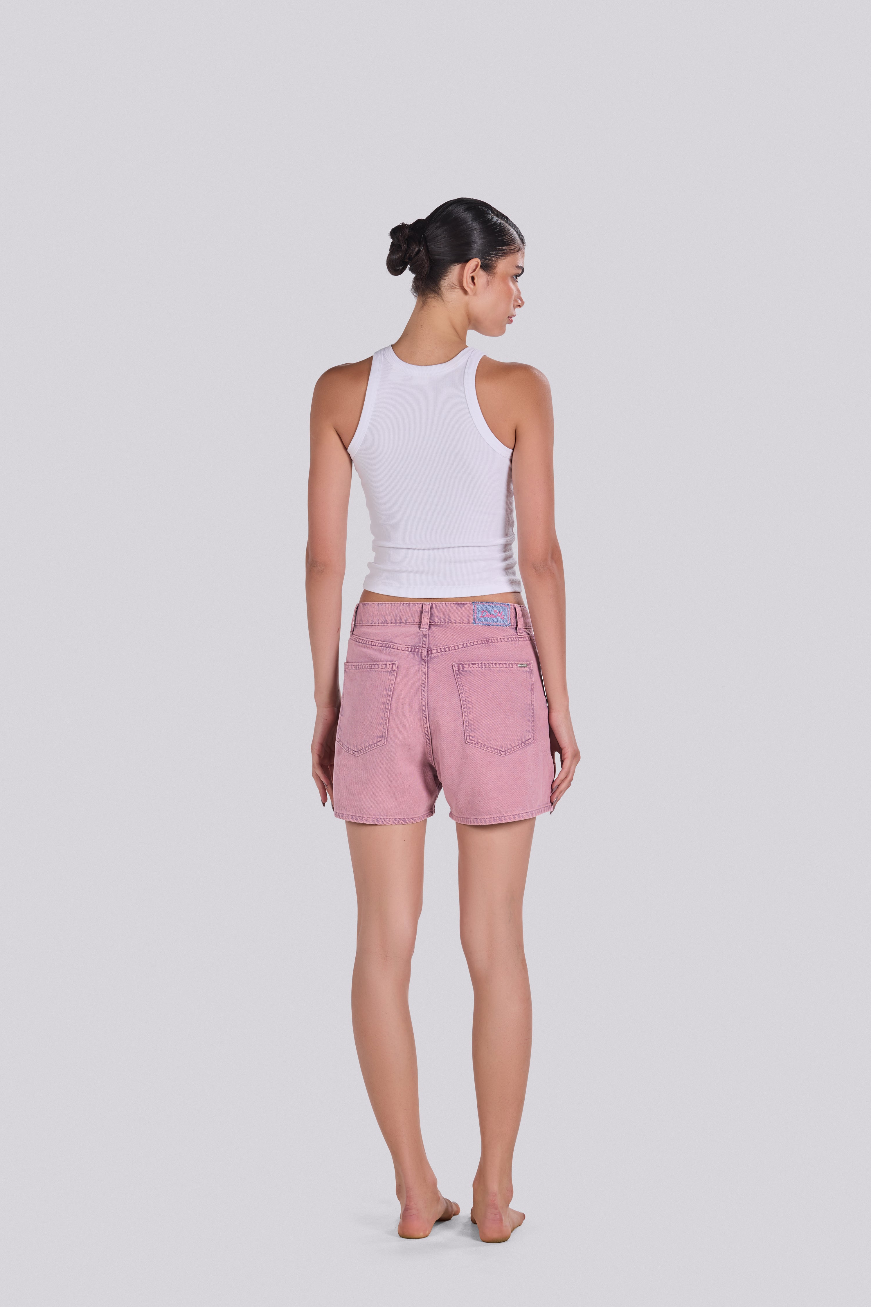 KIM DENIM SHORT LIGHT PURPLE