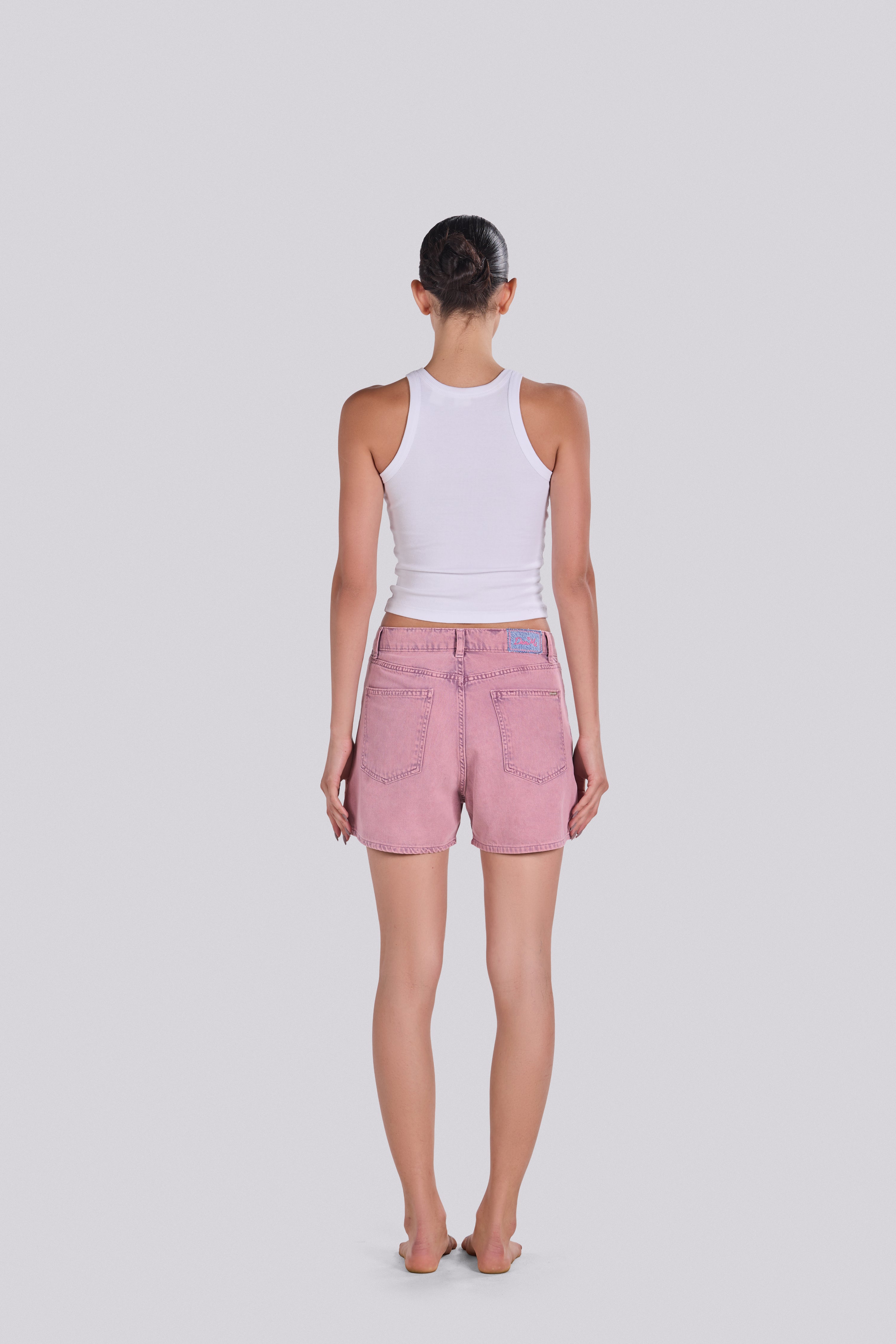 KIM DENIM SHORT LIGHT PURPLE