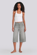 ANN DENIM JORTS GRAY