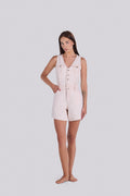 BARI DENIM ROMPER OFF-WHITE