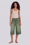 ANN DENIM JORTS GREEN