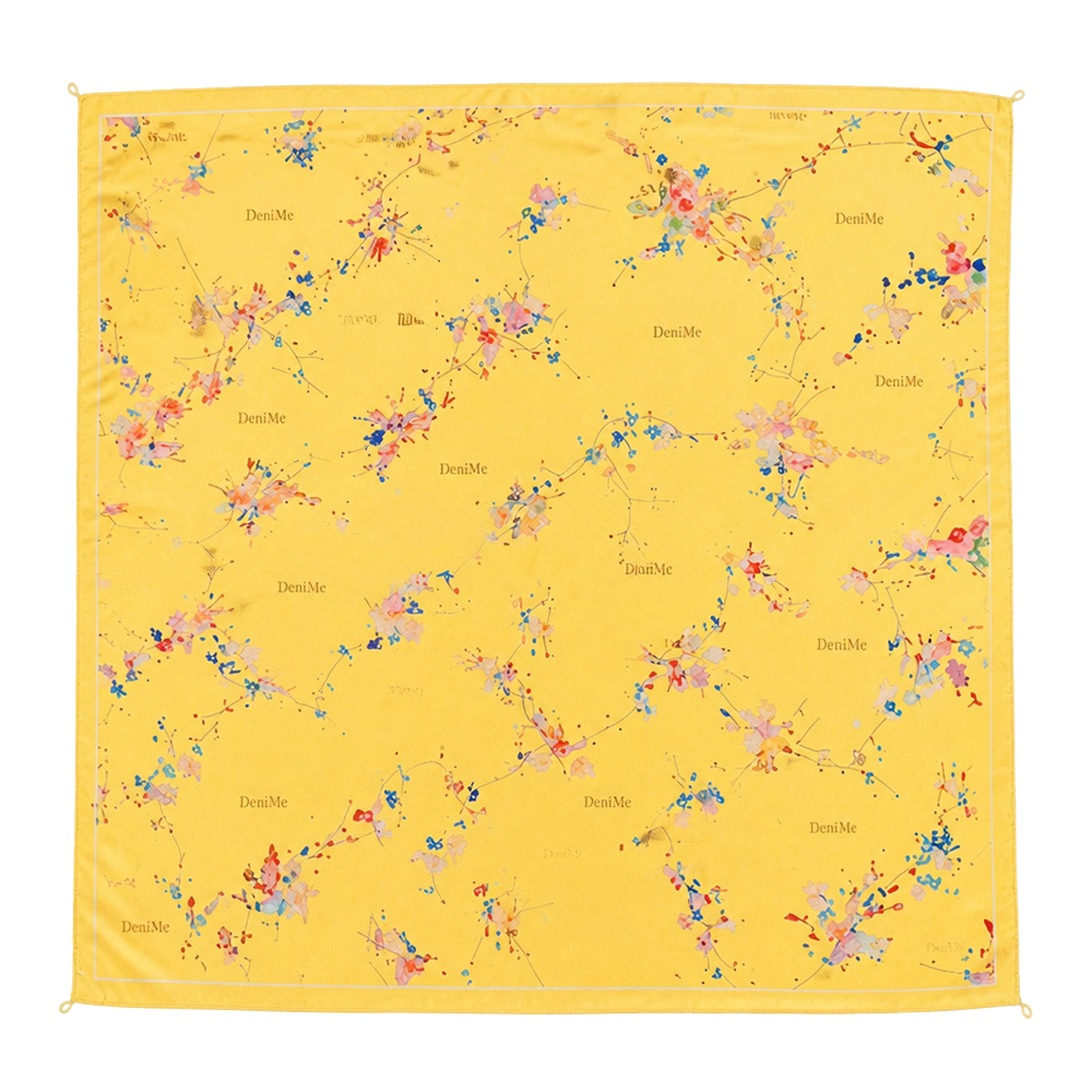 FLORAL SCARF YELLOW