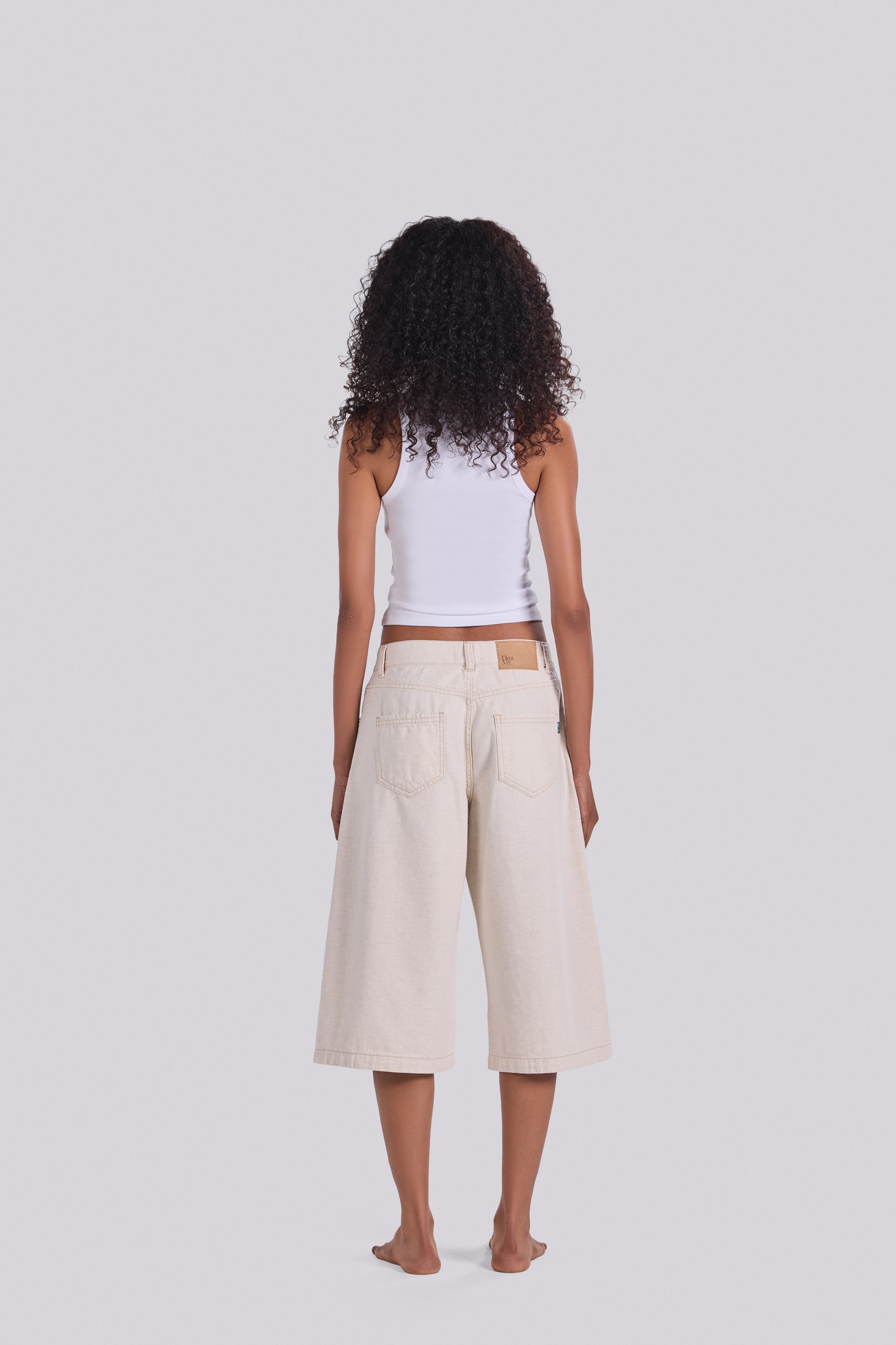 ANN DENIM JORTS SEND BEIGE