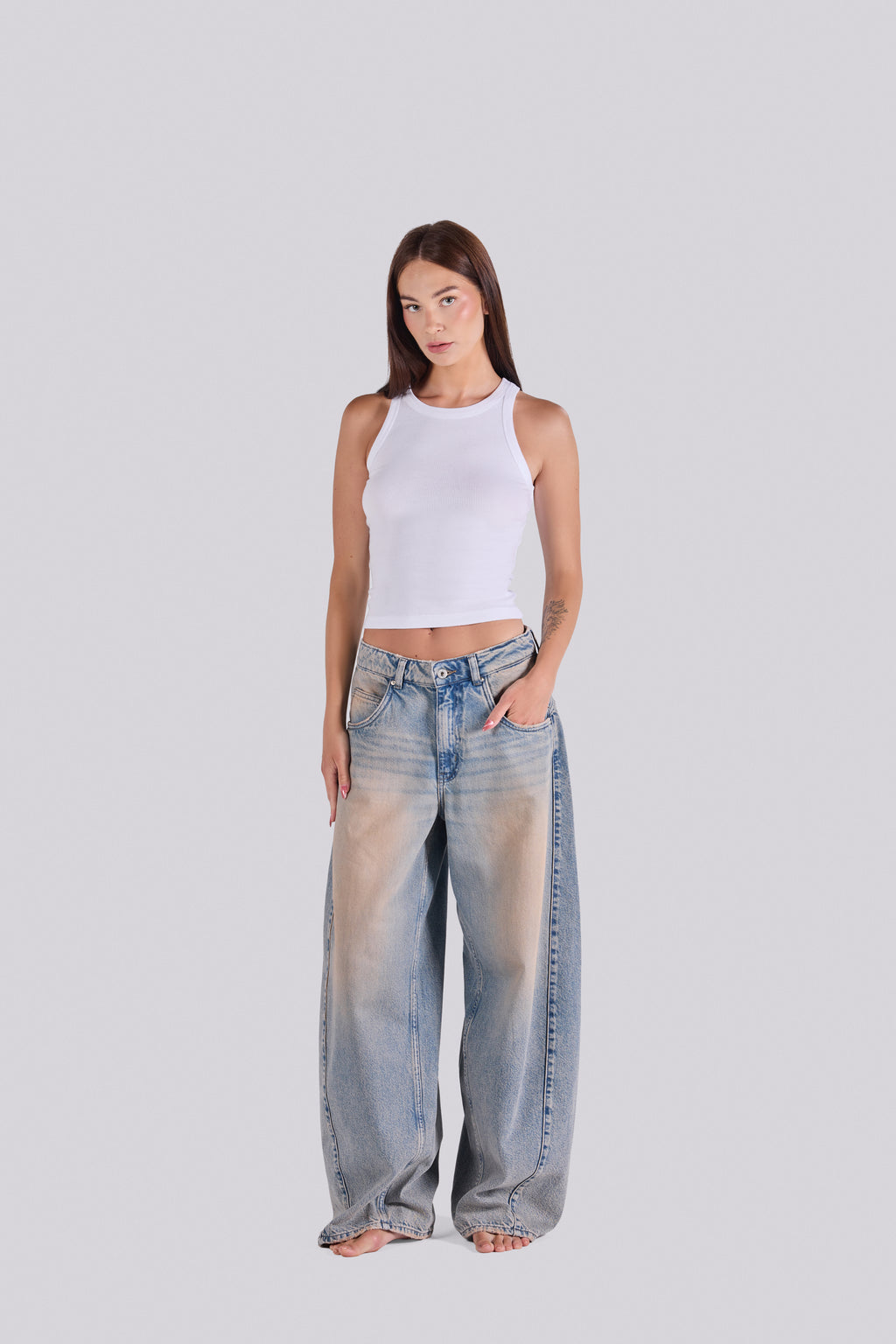LORA DENIM PANTS ODBR