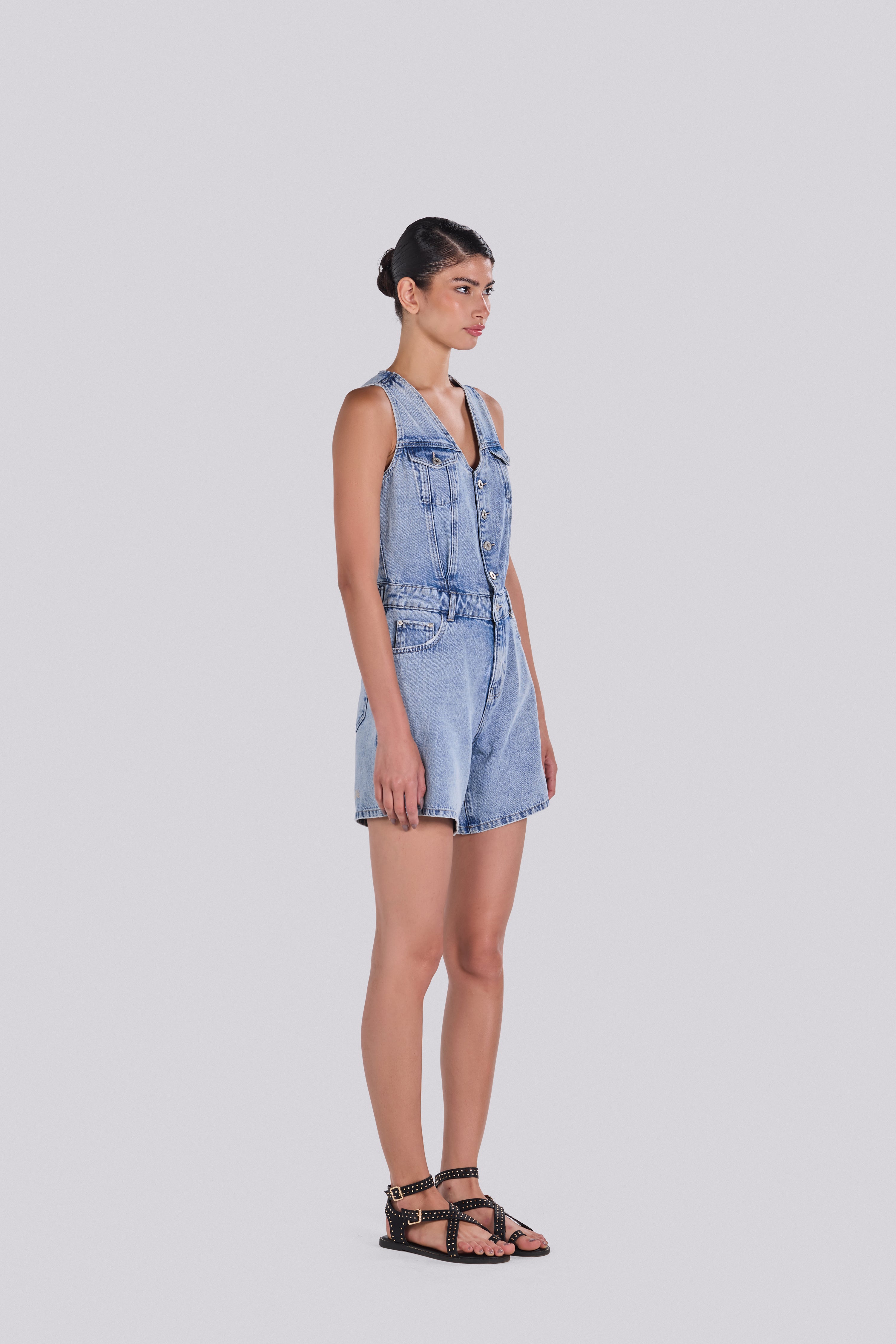 BARI DENIM ROMPER D2
