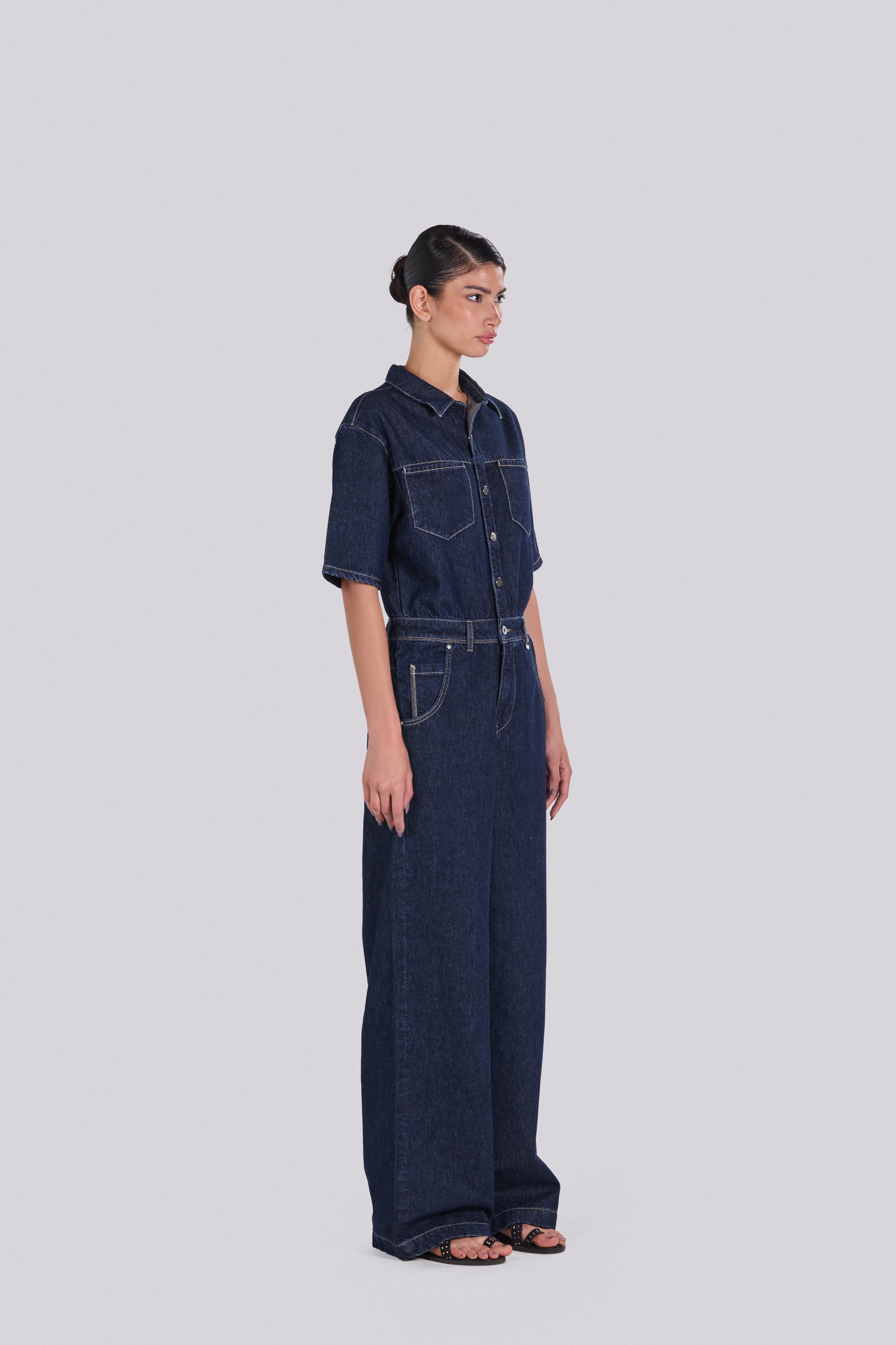 ROMA DENIM JUMPSUIT D0